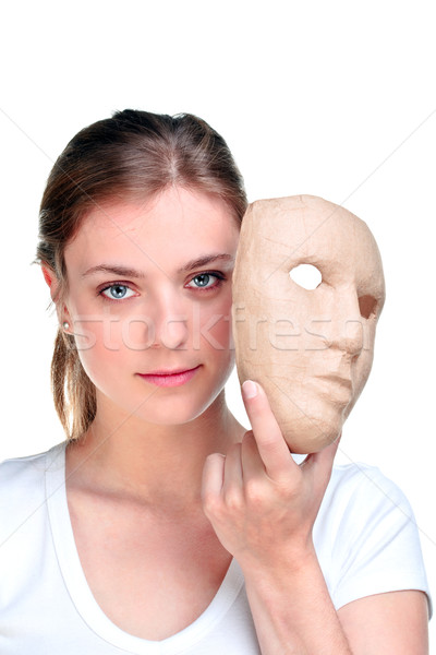 Woman and mask. Stock photo © RTimages