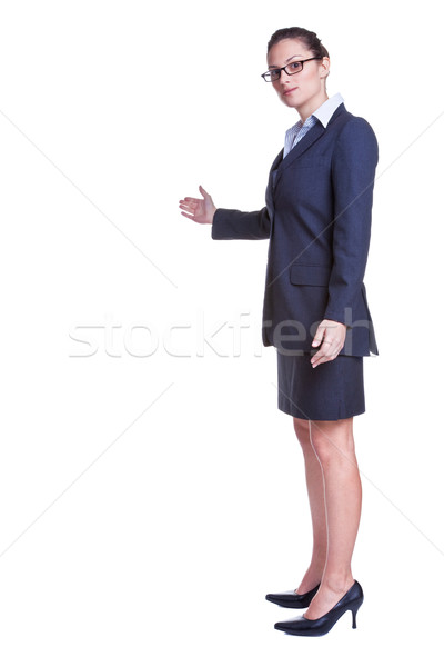 Buisnesswoman welcoming gesture Stock photo © RTimages