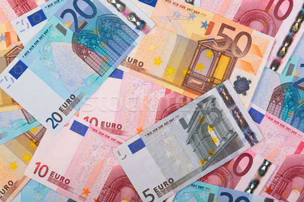 Stock fotó: Eurók · fotó · Euro · bankjegyek · különböző · pénz