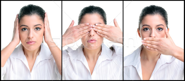 Tres sabio mujeres mujer de negocios imagen Foto stock © RTimages