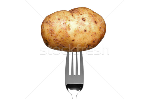 Stock fotó: Krumpli · villa · izolált · fehér · fotó · egészség