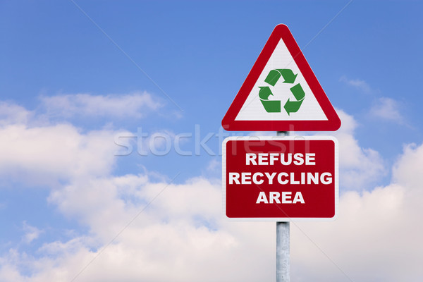 Refuse recycling area sign Stock photo © RTimages