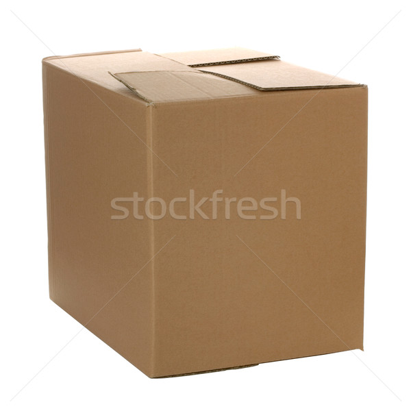 Foto stock: Cerrado · caja · de · cartón · propio · diseno · logo · aislado