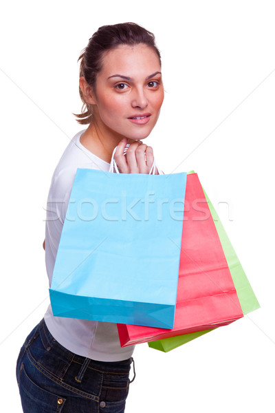 Female with shopping bags Stock photo © RTimages