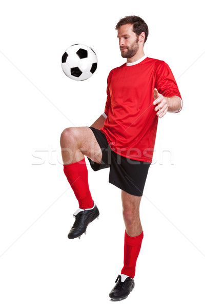 Stock foto: Fußballer · weiß · Foto · Fußballer · Mann