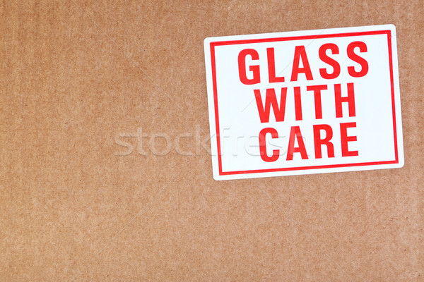 Glass with care background Stock photo © RTimages