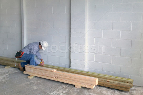 Measuring timber Stock photo © RTimages