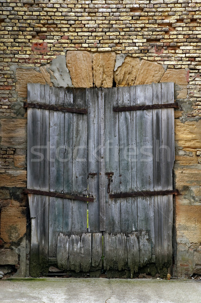Old derelict wooden door Stock photo © RTimages