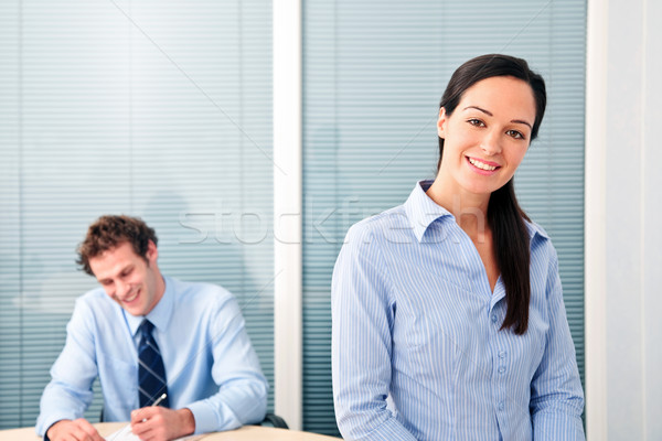 Happy office workers Stock photo © RTimages