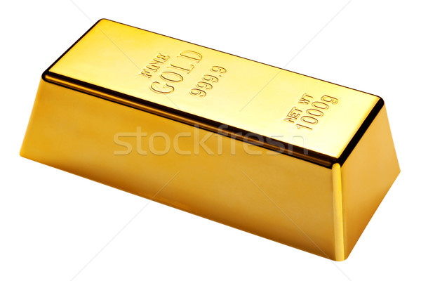 Gold bar isolated with clipping path Stock photo © RTimages