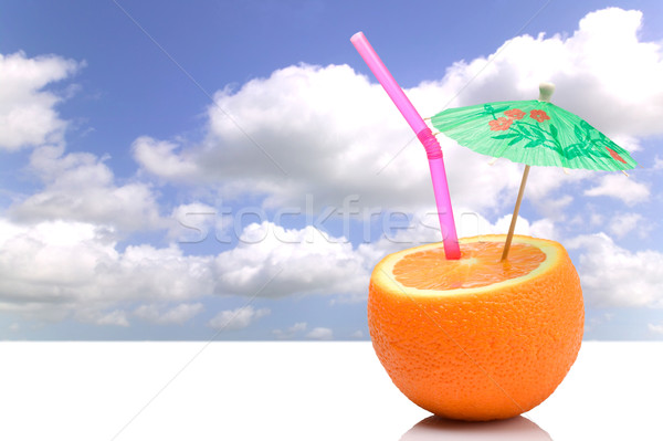 Летние фрукты коктейль изображение лет оранжевый Blue Sky Сток-фото © RTimages