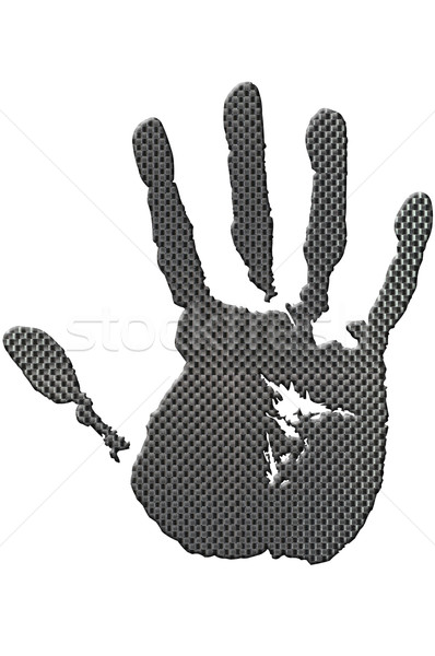 Carbon Handprint Isolated Stock photo © RTimages