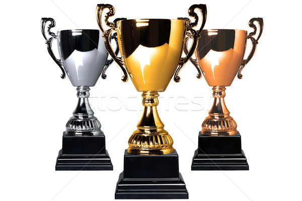 Gold Silver and Bronze trophies Stock photo © RTimages