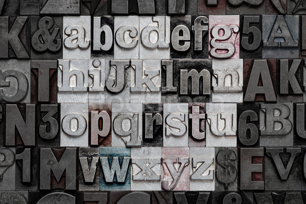 Letterpress alphabet Stock photo © RTimages