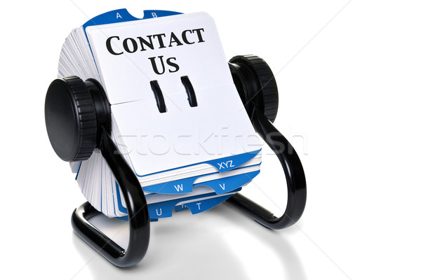 Contact Us on rotary card index Stock photo © RTimages