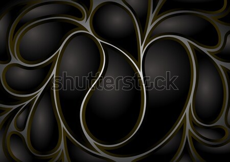 Schwarz weiß Ornament abstrakten Illustration Textur Mode Stock foto © rudall30