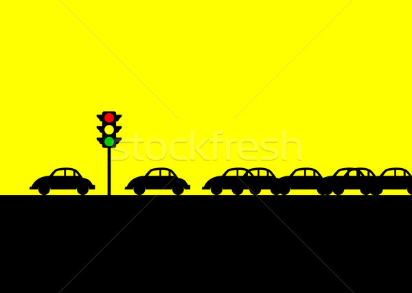 Korku ikonowy ilustracja samochodu podróży miejskich Zdjęcia stock © rudall30