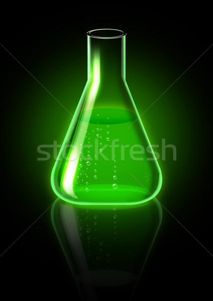 Verde otrava ilustrare laborator tub tehnologie Imagine de stoc © rudall30
