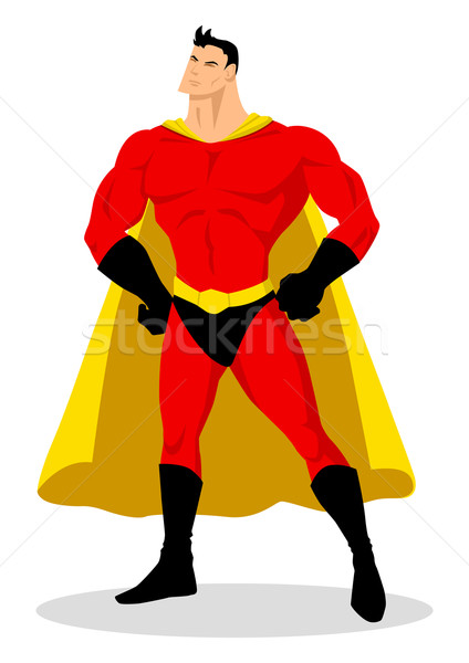 Süper kahraman stok vektör karikatür poz adam Stok fotoğraf © rudall30