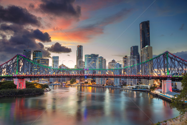 Brisbane cityscape imagem linha do horizonte Austrália história Foto stock © rudi1976