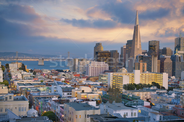 San Francisco imagen horizonte puesta de sol Foto stock © rudi1976