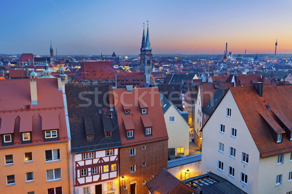 Immagine storico centro Germania tramonto Foto d'archivio © rudi1976