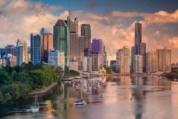 Brisbane cityscape imagem linha do horizonte Austrália urbano Foto stock © rudi1976