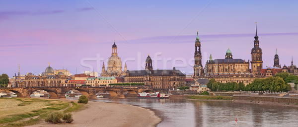 Дрезден панорамный изображение лет закат Сток-фото © rudi1976