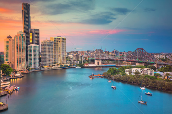 Brisbane cityscape immagine skyline Australia drammatico Foto d'archivio © rudi1976