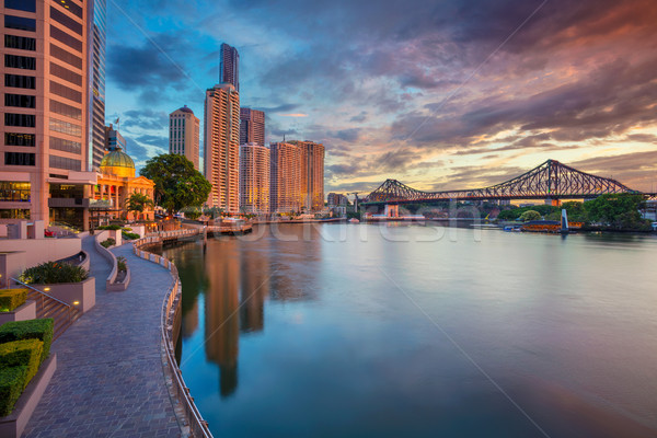 Brisbane Stadtbild Bild Skyline Australien Himmel Stock foto © rudi1976