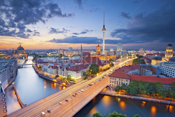 Берлин красивой закат Сток-фото © rudi1976