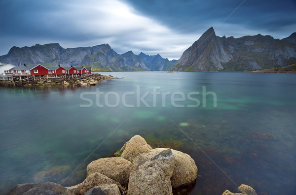 L'esposizione a lungo immagine Norvegia stormy Meteo Foto d'archivio © rudi1976