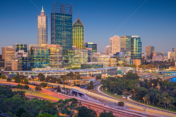 Stadsgezicht afbeelding skyline Australië hemel gebouw Stockfoto © rudi1976