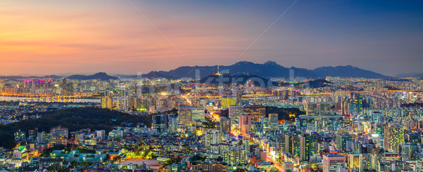 Seul panorâmico cityscape imagem centro da cidade verão Foto stock © rudi1976