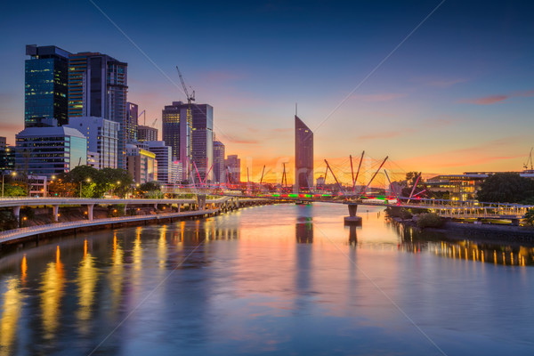 Brisbane cityscape imagem linha do horizonte Austrália dramático Foto stock © rudi1976