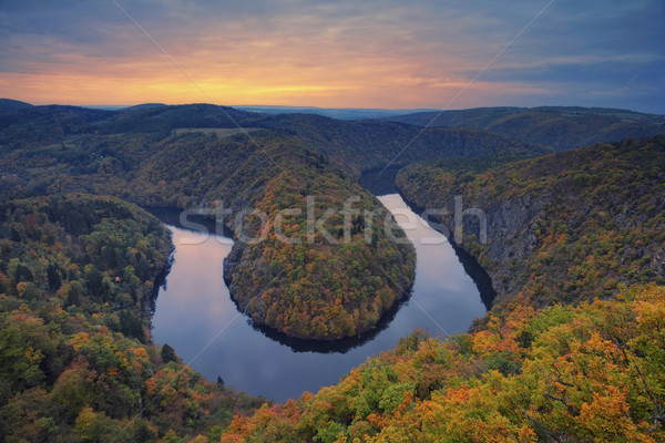 Autumn river bend. Stock photo © rudi1976