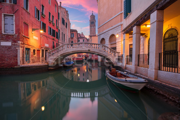 Venezia cityscape immagine stretta drammatico tramonto Foto d'archivio © rudi1976