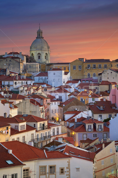 Сток-фото: Лиссабон · изображение · Португалия · драматический · Восход
