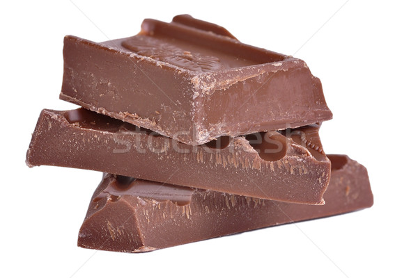 Chocolate cortar isolado branco comida Foto stock © ruigsantos