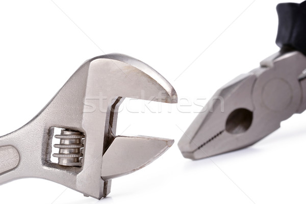 Schraubenschlüssel Bau Tool Rohr Mutter Stock foto © ruigsantos