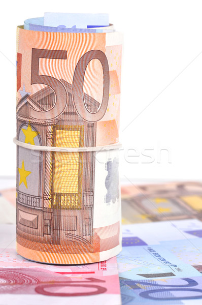 Stock fotó: Euro · pénz · zsemle · bank · jegyzetek · felső
