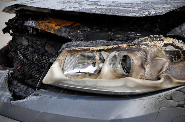 Coche detalle accidente fuego muerte Foto stock © ruigsantos