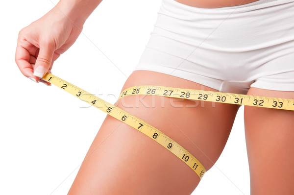 Régime alimentaire temps femme cuisse jaune [[stock_photo]] © ruigsantos