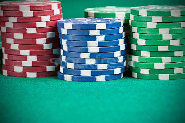 Chips poker Tabelle Casino Stock foto © ruigsantos