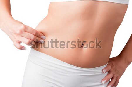 Gordura mulher fitness trem jovem treinamento Foto stock © ruigsantos