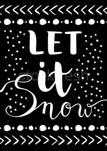 Let it snow Christmas Card Stock photo © rumko