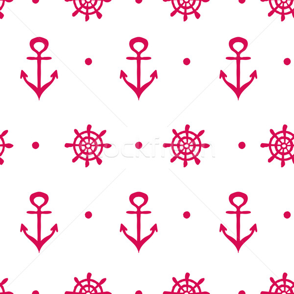 Red and white nautical template Stock photo © rumko