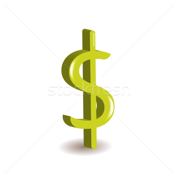 3D dolar icoană metal semna finanţa Imagine de stoc © rumko