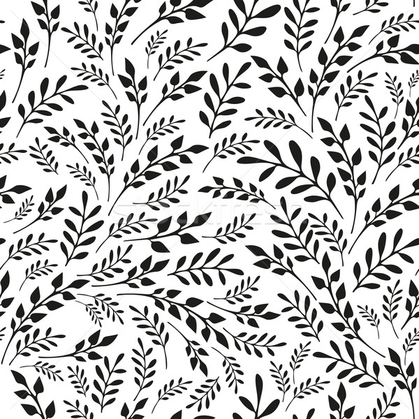 Seamless floral black and white background Stock photo © rumko