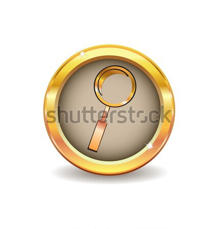 Arany gomb férfi szex szimbólum izolált Stock fotó © rumko